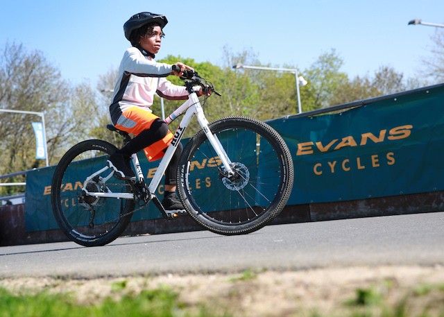 Riding a bike 