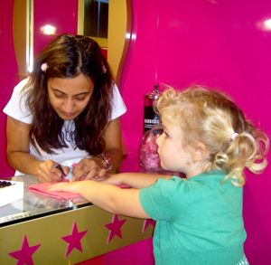 Lauren at tantrum, Hamleys